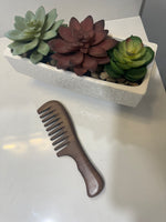 Wooden Salon Anti-Static Wide Tooth Comb