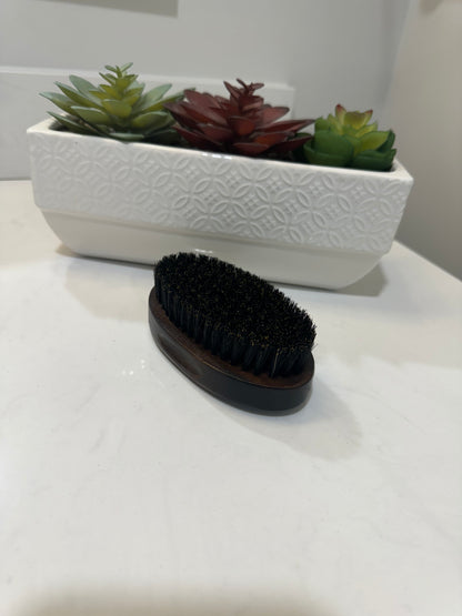 Premium dark wood boar bristle brush