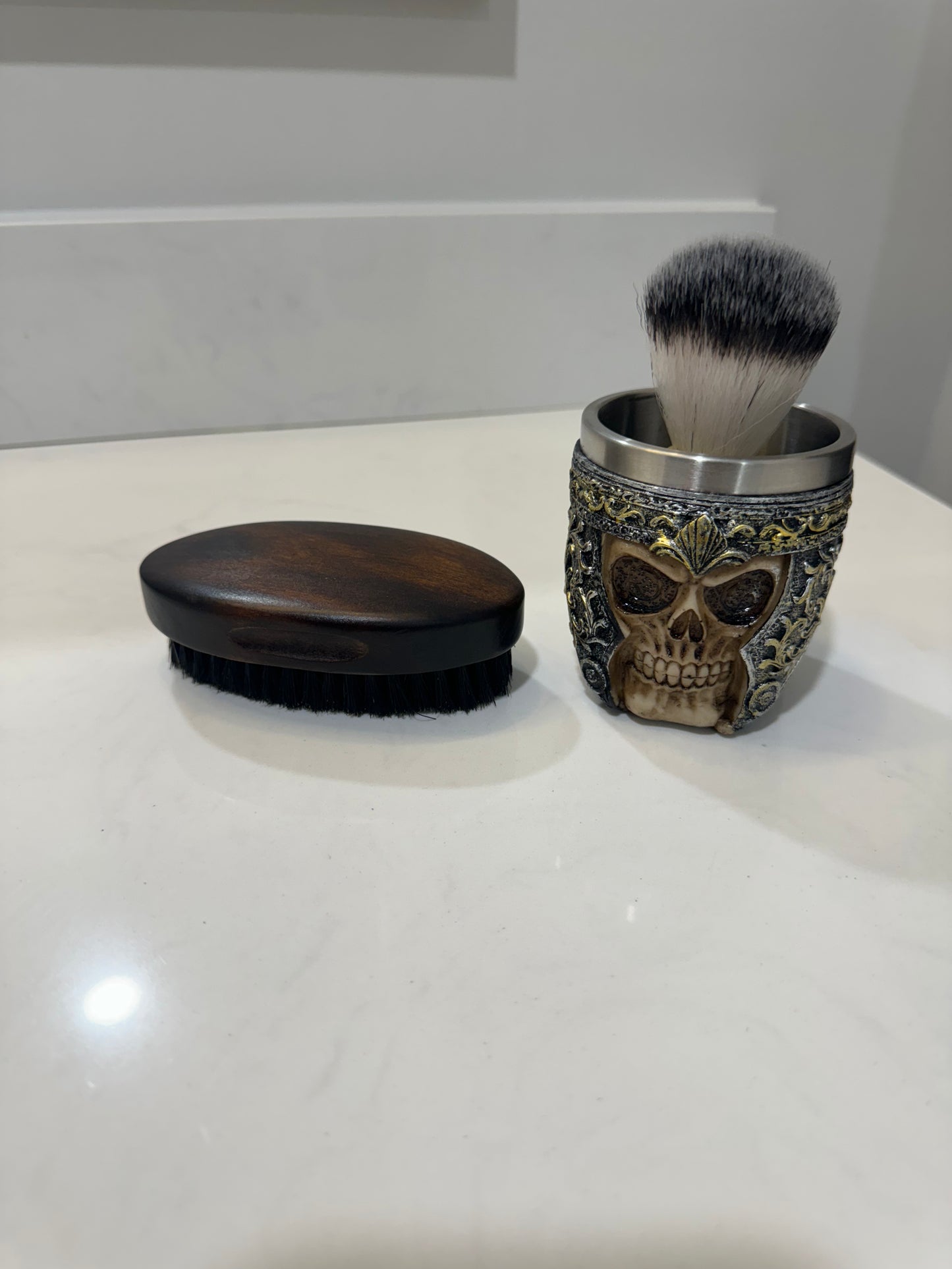 Premium dark wood boar bristle brush