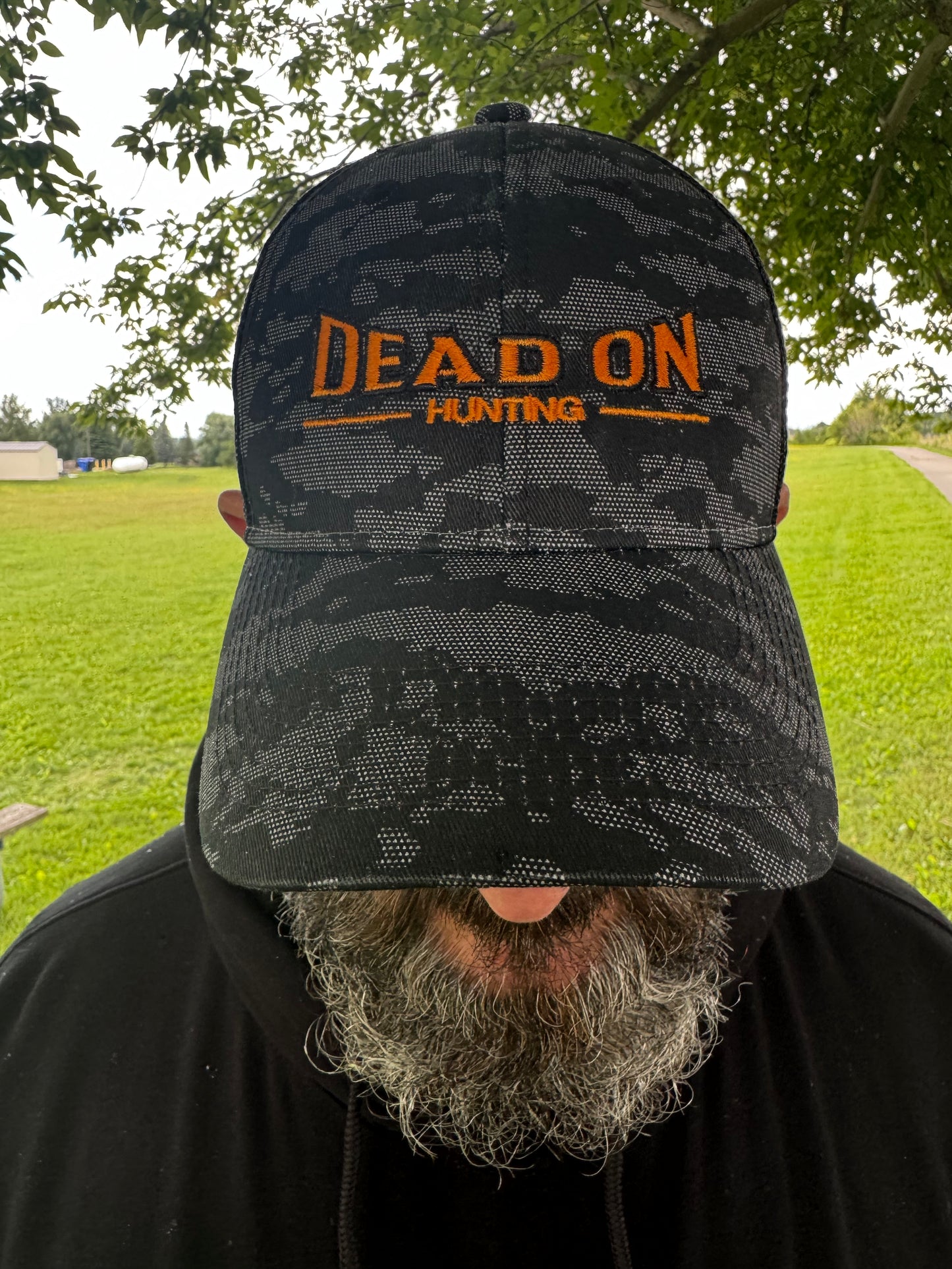 Dead On Hunting Snap Back Trucker Cap - Black Camoflauge