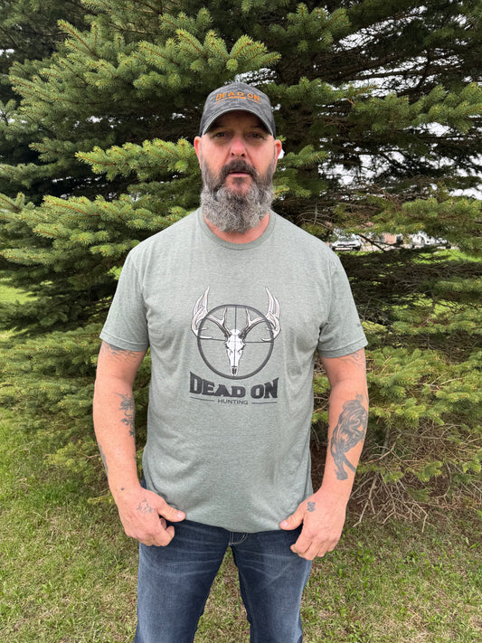 Dead On Hunting T-Shirt - Gray/Heather Military