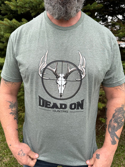 Dead On Hunting T-Shirt - Gray/Heather Military