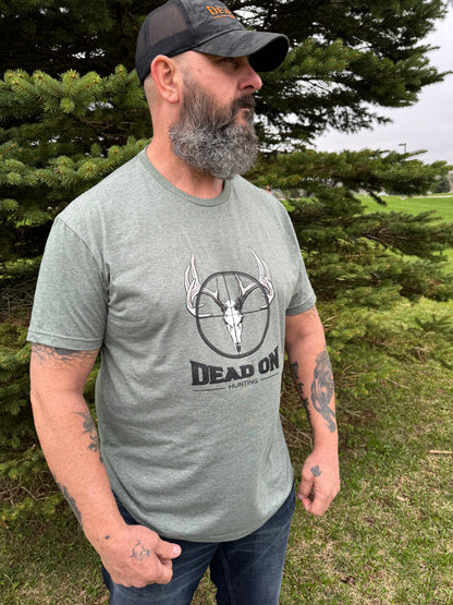 Dead On Hunting T-Shirt - Gray/Heather Military
