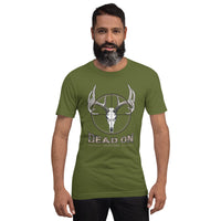 Dead On Short Sleeve Men's T-Shirt (Green Camo logo)